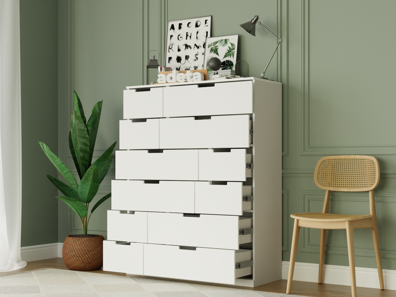 Комод Нордли 32 white ИКЕА (IKEA) изображение товара