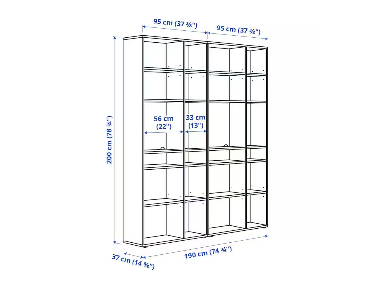 Стеллаж Вихалс 1 white ИКЕА (IKEA) изображение товара